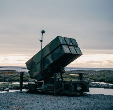 NASAMS utskytingsenhet fra Forsvarets øvelse på Andøya i september 2023. Foto: Magnus Bjørnnes/Kongsberg